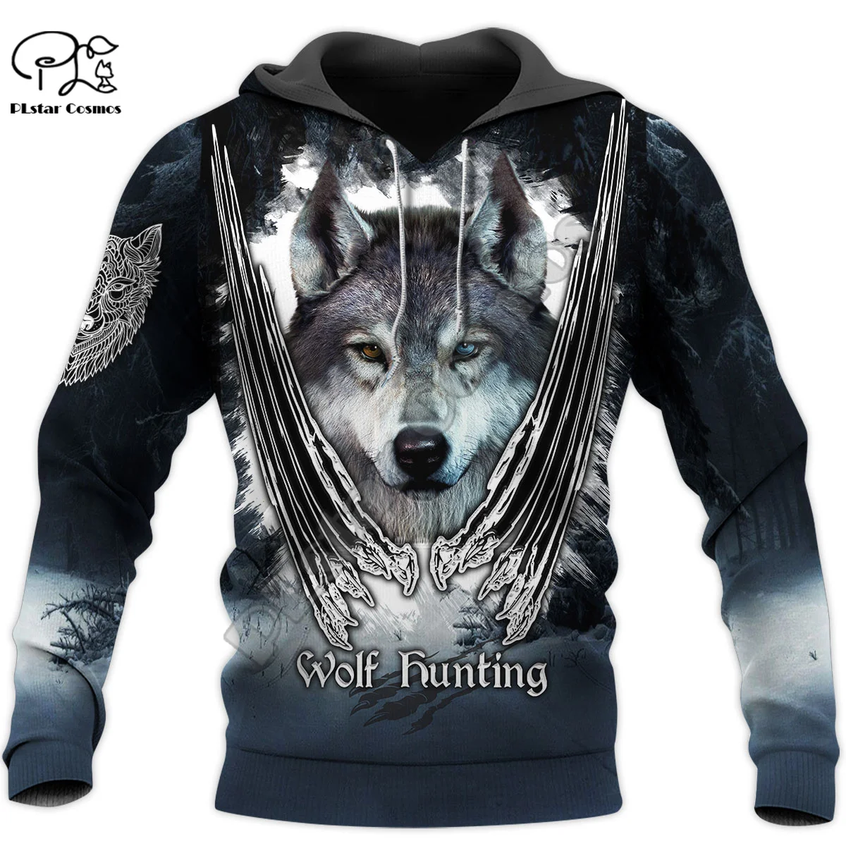 

PLstar Cosmos Animal Wolf Hunting Fenrir Tattoo Tracksuit Pullover NewFashion 3DPrint Men/Women Casual Jackets Zipper Hoodies 15