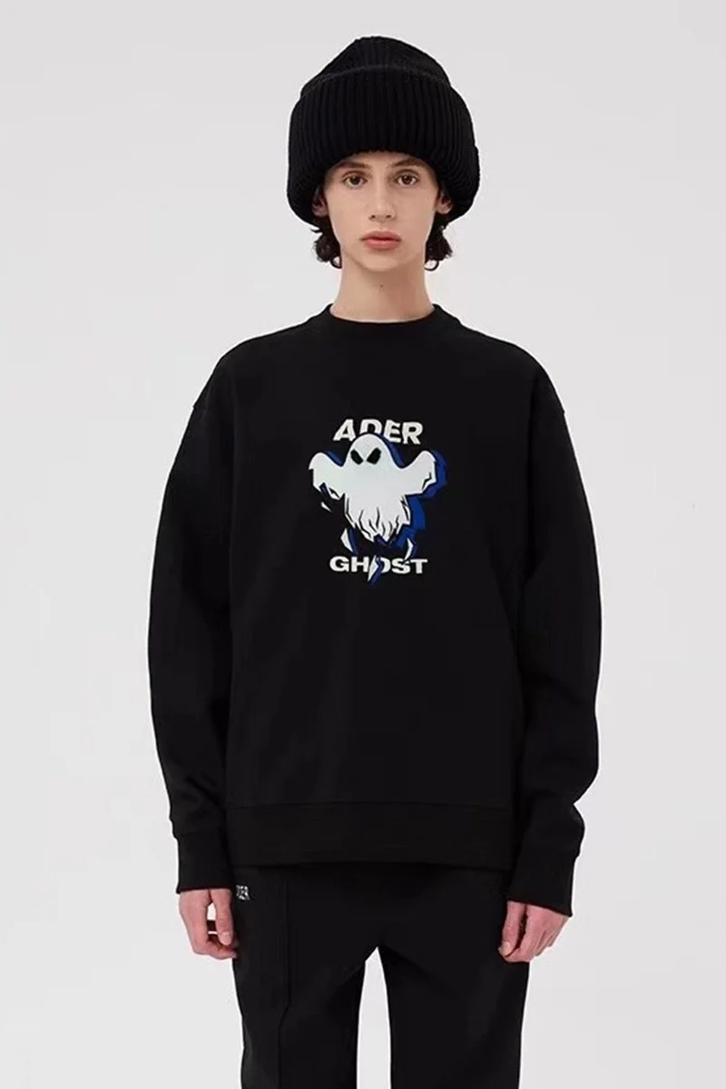 

Толстовка с вышивкой в стиле аниме, с круглым вырезом