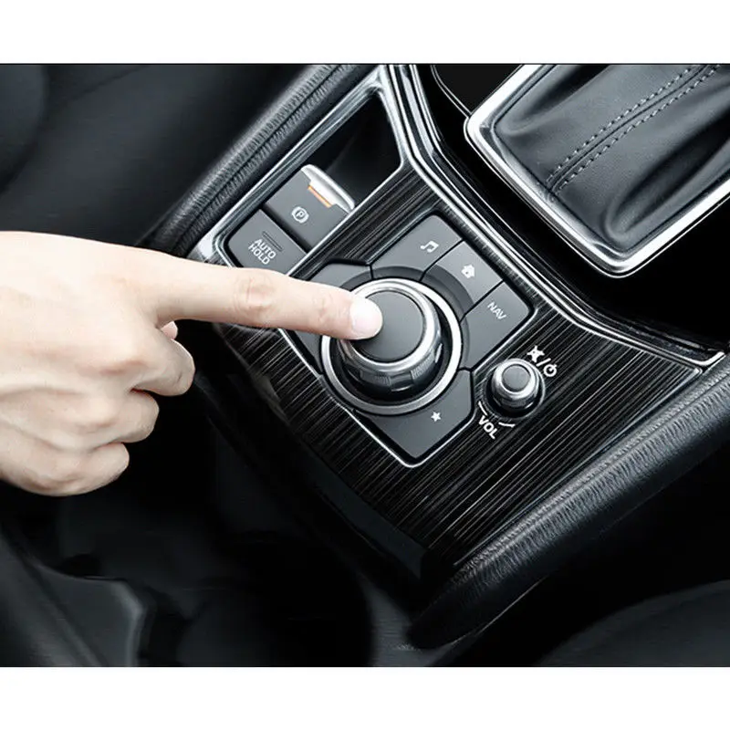 Черная титановая Внутренняя Шестерня сдвижная рамка Накладка для Mazda CX-5/CX5 2017 2018 |