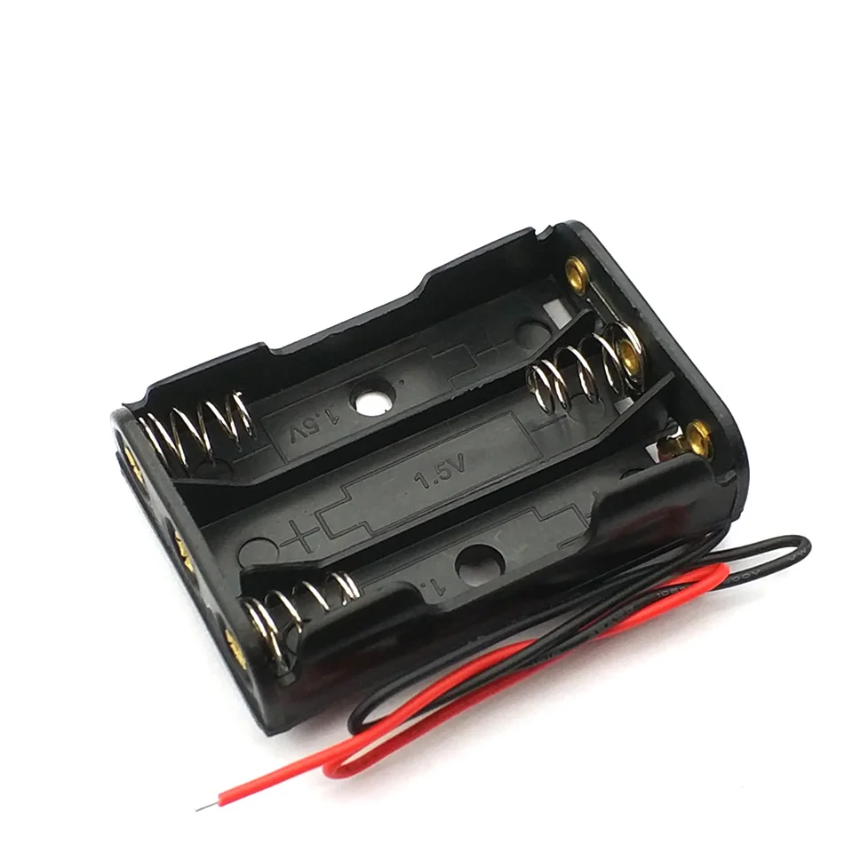 5 шт. 3 х ААА батарейный ящик Чехол AAA Батарейный держатель с проводами чехол DIY 3x1.5v|