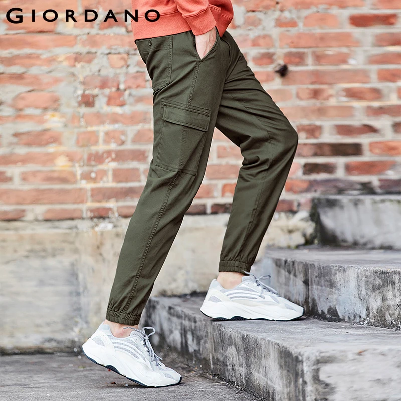 Giordano мужские стрейчевые повседневные брюки из натурального хлопка с