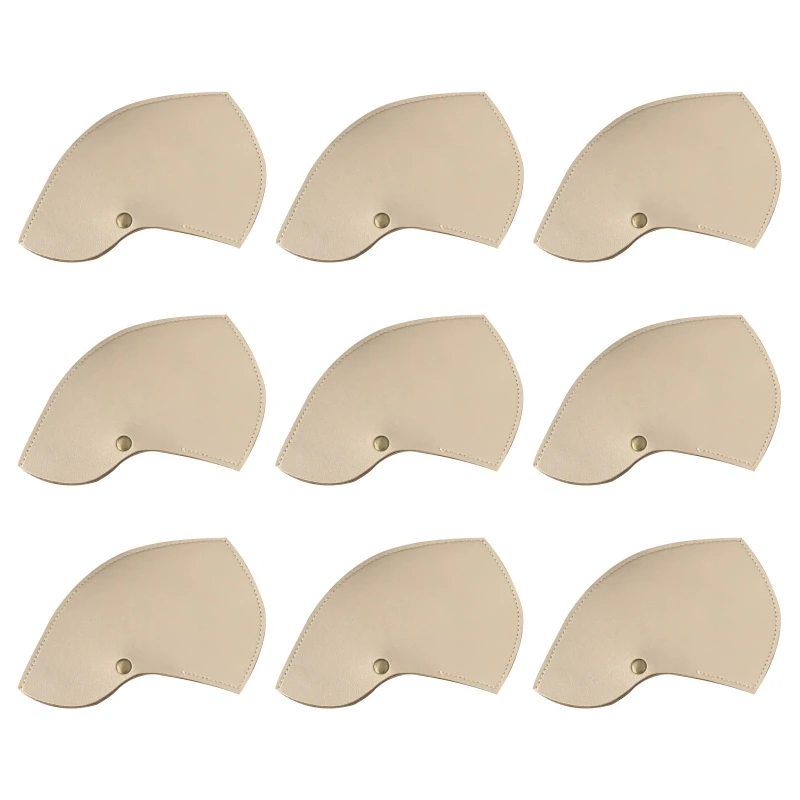 

9 Pcs Simple Design Solid Color Golf Club Headcovers with Label PU Waterproof