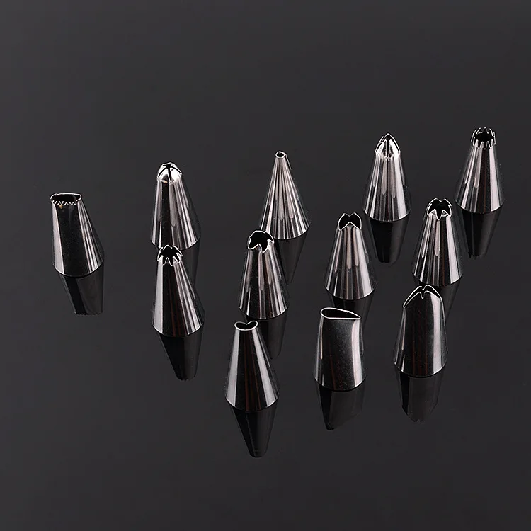 12 головок украшения рот торт крем Рот Набор для ТПУ мешок растворитель