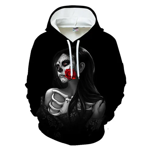 Skull Printed 3D Sweatshirt Men Women Black Design Hoodies Homme Autumn Long Sleeve Tracksuit For Male Hoody Drop Ship - Цвет: WY-250