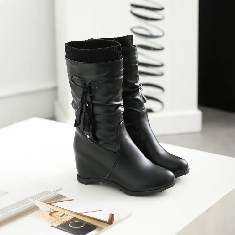 Женские ботинки с кисточками сапоги больших размеров 9 10 11 12 | Обувь