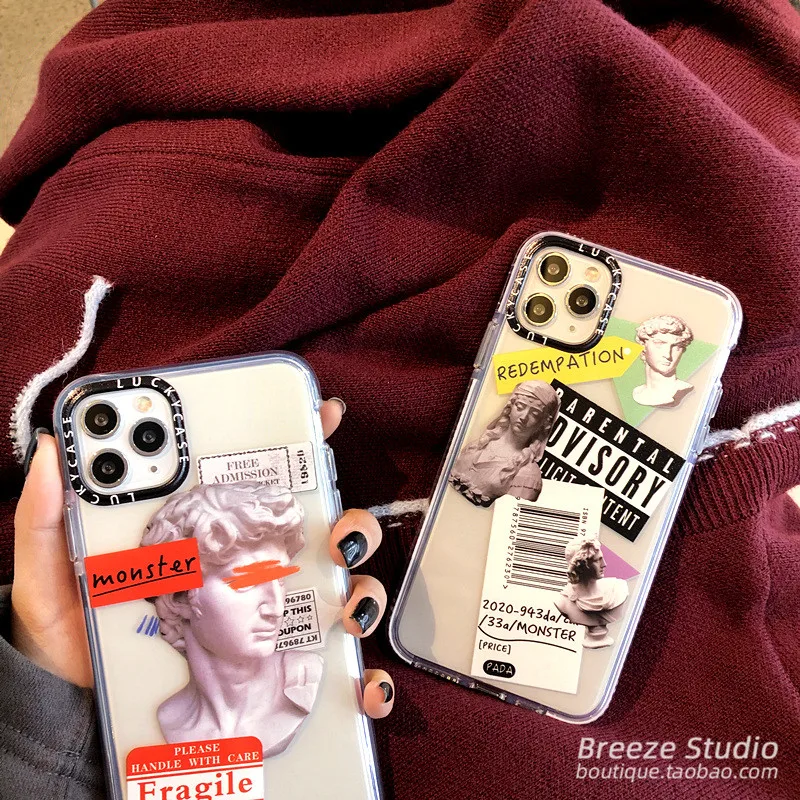 Лидер продаж ярлык со штрих кодом статус Дэвида простой прозрачный мягкий чехол