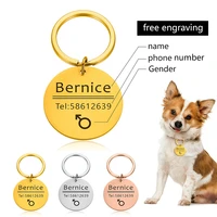 pet dog cat collar accessories decoration pet id dog tags collars stainless steel cat tag customized tag free engraving