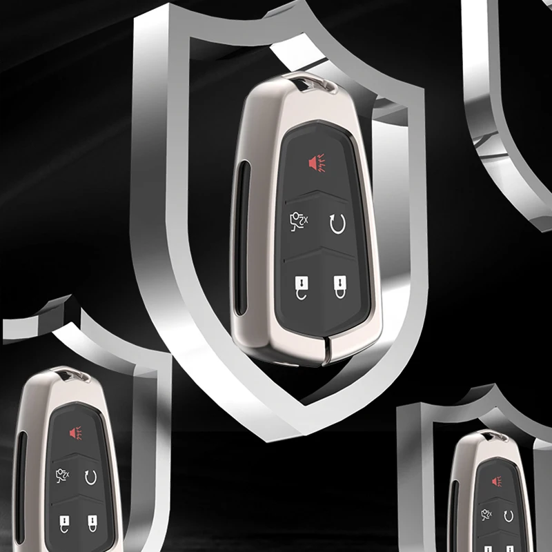 

High-Quality Galvanized Alloy Car Key Case Cover Key Bag Shell Protector for Cadillac Ct6 Atsl Xt5 Xt4 Xts Car Accessories