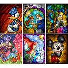 Алмазная живопись Disney, мультяшная полноразмерная круглая 5D Вышивка крестиком из мультфильмов, мозаика для домашнего декора, подарок ручной работы
