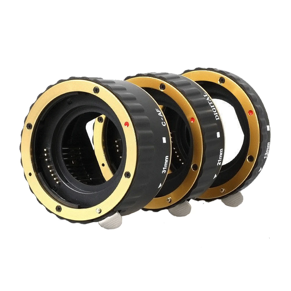 INSEESI Золотое металлическое Крепление с автофокусом AF макро Удлинительное Кольцо