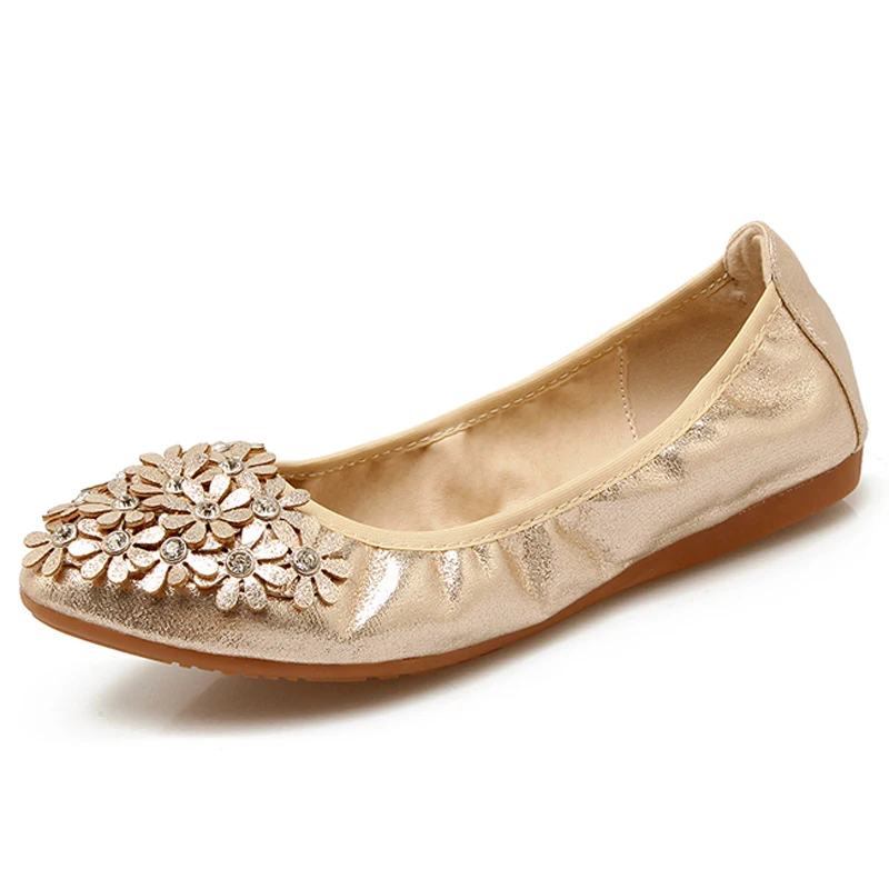 Женские туфли на плоской подошве мягкие Лоферы без застежки с цветами размеры 34-43