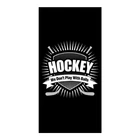 Крутое черное пляжное полотенце для хоккея, Забавный хоккей, мы не играем с шариками, полотенце для бассейна, для спортзала, для лица, для рук, для мужчин