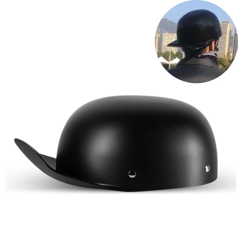 

Black Motorbike Helmets Retro Half Helmet Lightweight Open-Face Helmets for Street Bike Motorbike Scooter