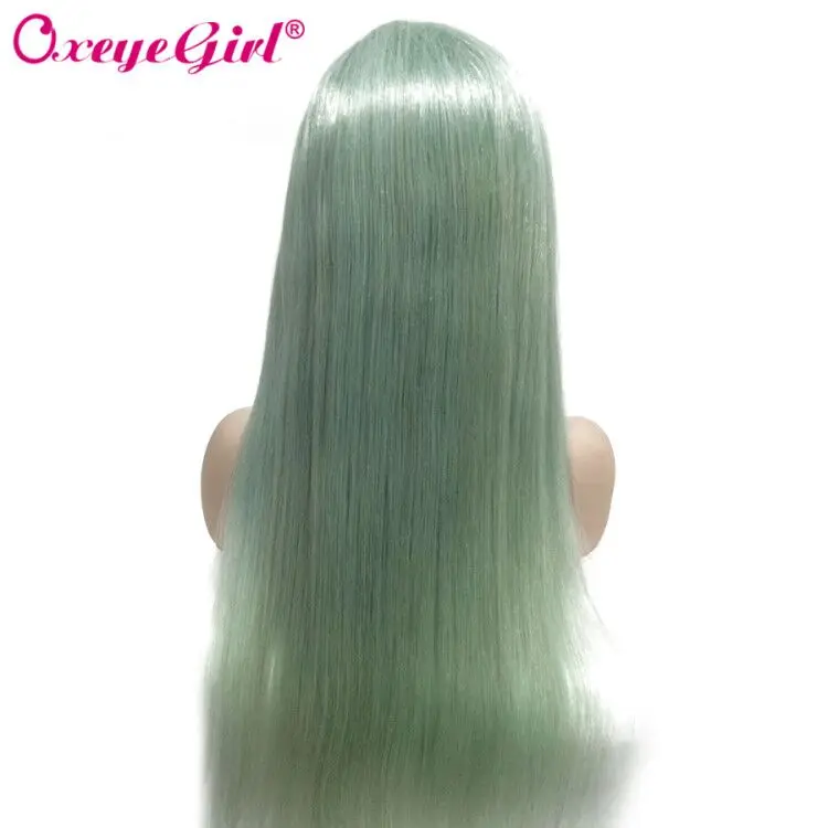 Oxeyegirl 13x4 светлые Синтетические волосы на кружеве парики из натуральных волос бразильский розовый/красный/синий/фиолетовый/белый/голубой/темно-синий/613 Синтетические волосы на кружеве парик человеческих волос
