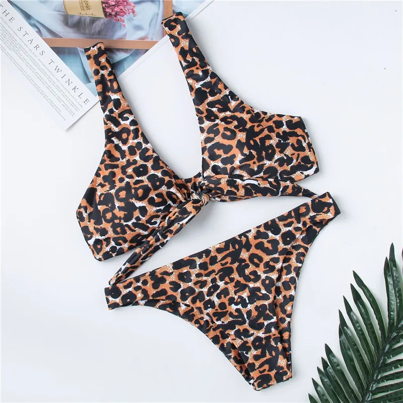Набор бикини с бабочкой и принтом сексуальный купальник на груди микро узелками
