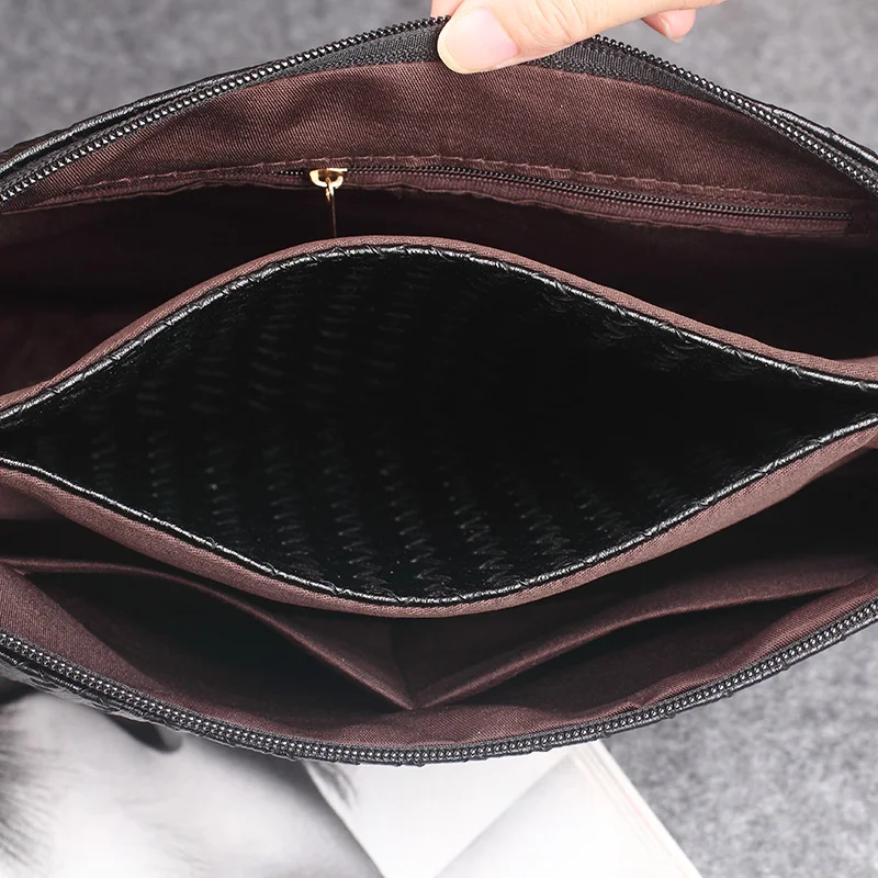 

Woven Pattern Clutch Bag Female Mother Grocery Shopping Bag Shoulder Messenger Bag Mobile Coin Purse Female Pouch