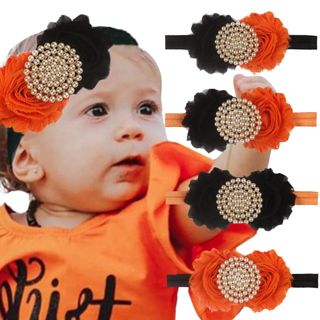 

Baby Girl Boy Hair Accessories Headband Kids Chiffon Flower Children Turban Stretch Elastic Headwear For Baby Newborn