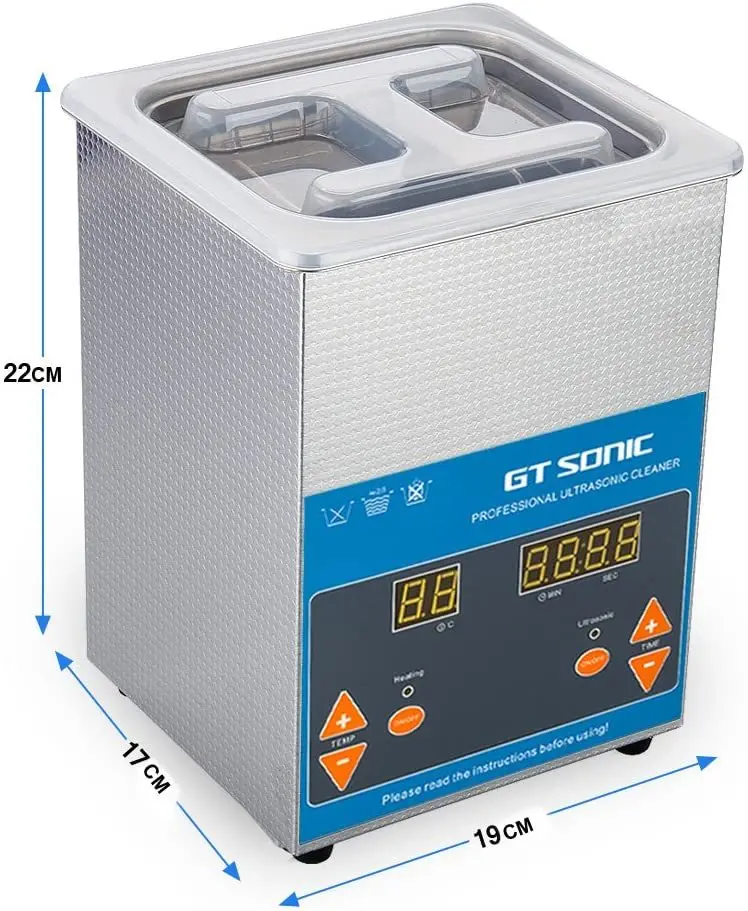 

2L Ultrasonic Cleaner With Adjustable Timer Is A Laboratory Cleaning Tool For Jewelry, Watches, Glasses, Dentures, Metal Parts