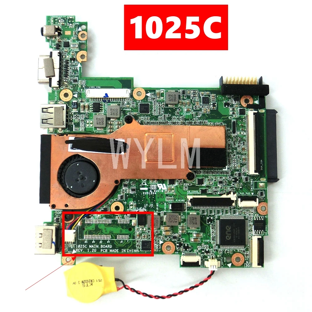 Материнская плата 1025C REV 1 2G для ASUS без LAN материнская ноутбука 100% протестированная