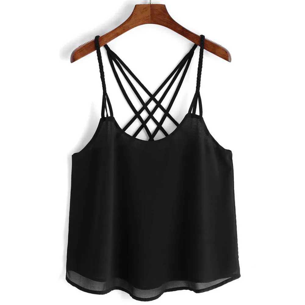 Женские сексуальные шифоновые топы без рукавов укороченный топ жилет майка