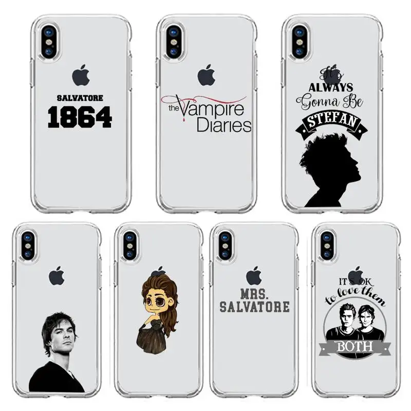 

The Vampire Diaries American TV show Phone Case Transparent soft For iphone 7 8 11 12 13 plus mini x xs xr pro max