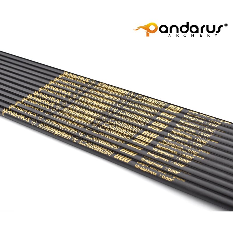 

12pcs 30" Archery Arrow shaft ID 4.2mm spine400-900Straightness+ /- 0.001" carbon arrows shafts PANDRUS