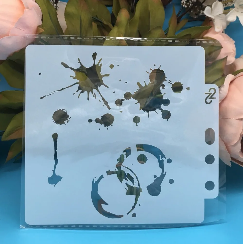 13 см Новые висячие серьги с принтом &quotКруги&quot сделай сам &quotнаслоения Трафареты