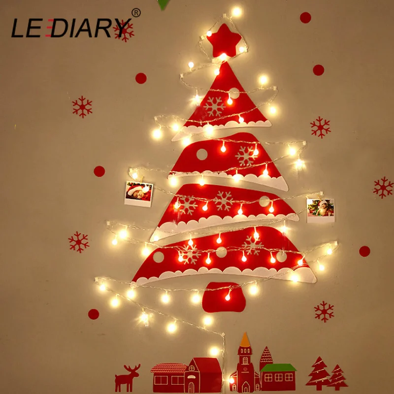 Светодиодный Diary DIY светодиодный светильник s Рождественская елка 100 см нетканое