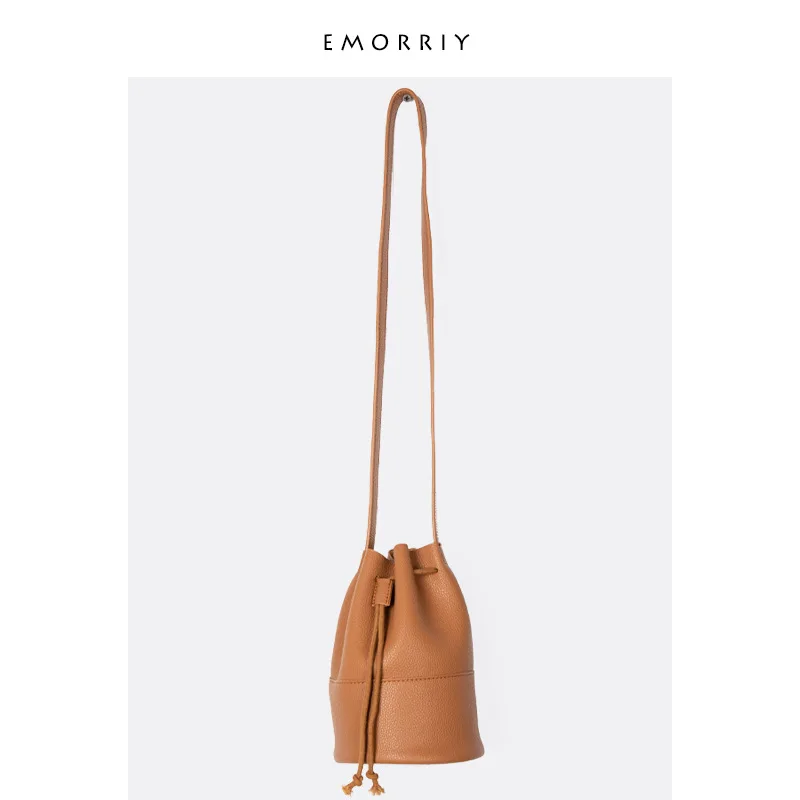 

Women's Bag Flow Soft Leather Rope Bucket Shoulder Bag Large-capacity Portable Women's Bag Joker