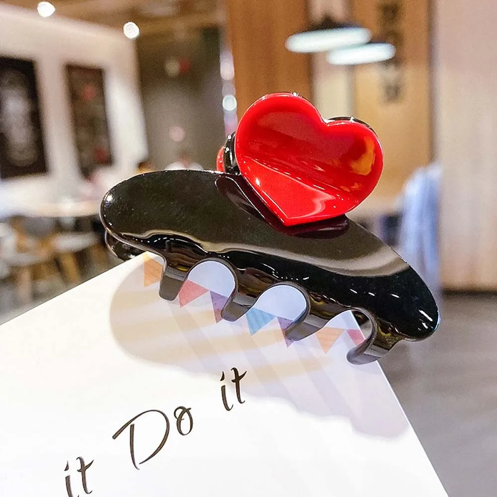 Модная Милая заколка для волос с любовью средней текстурой акриловая корейский