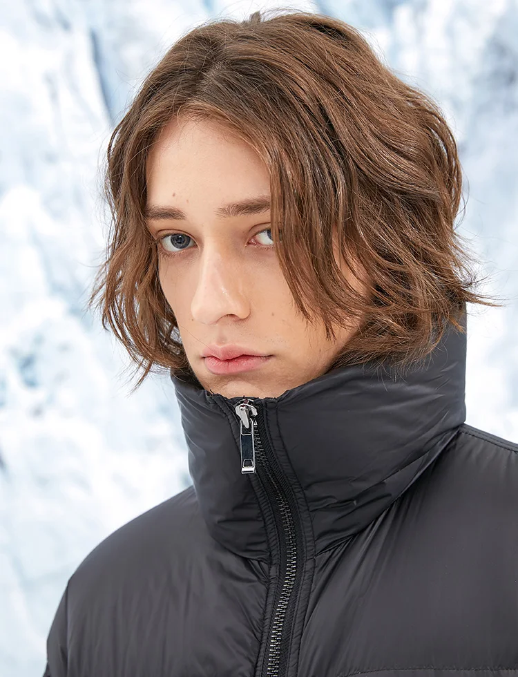 JackJones зимний мужской теплый длинный вертикальный воротник средней длины пальто пуховик | 218412553
