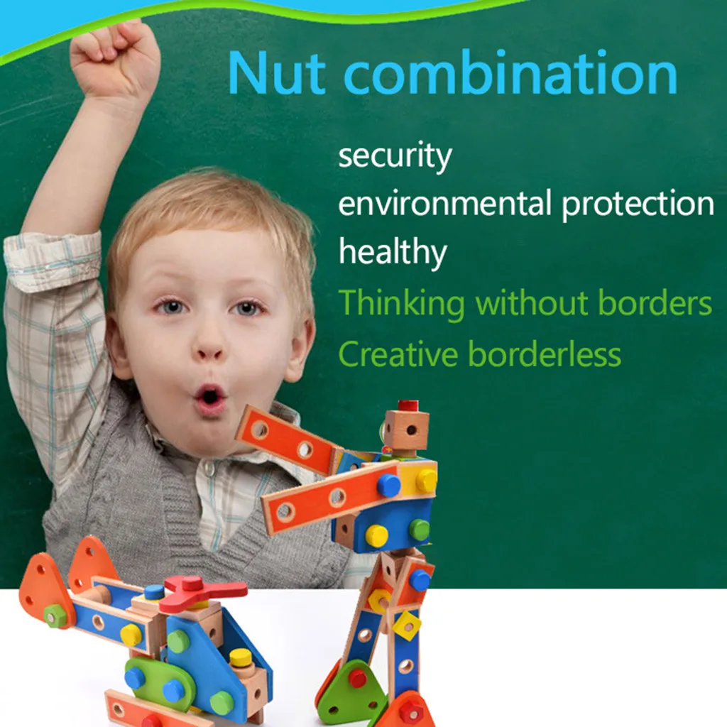 Набор деревянных и болтовых конструкторов для обучения родителей строительные