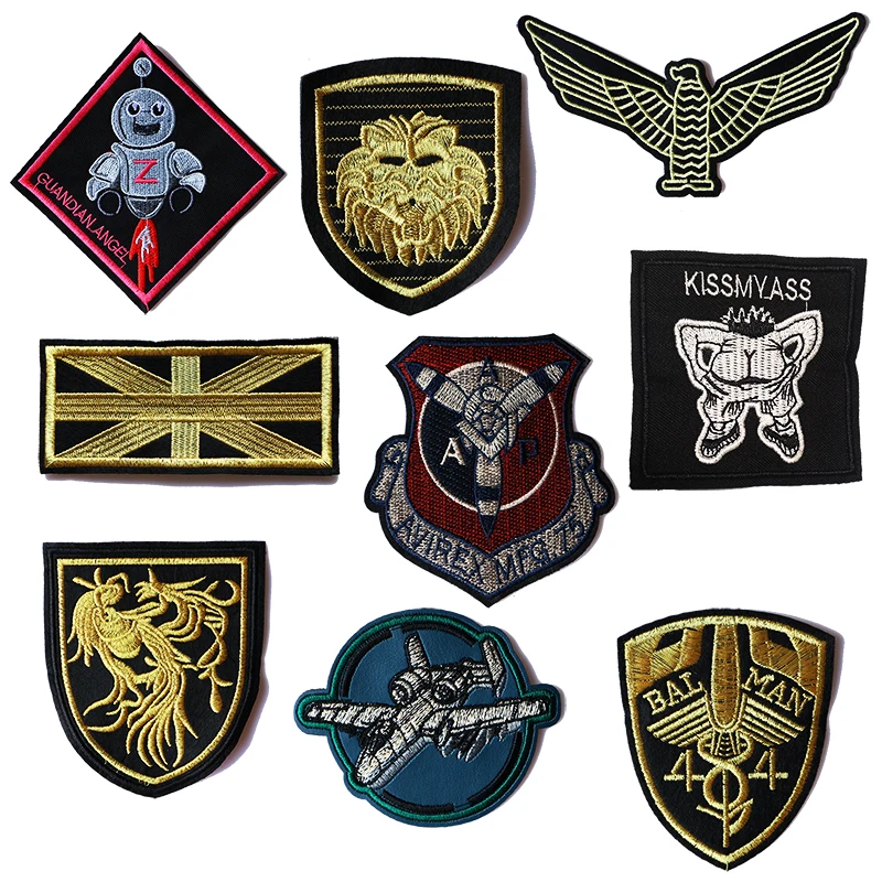 

US Air Force military tactics Patch Aircraft Rocket icon Embroidered Applique Patches For DIY Iron on Badges on clothes Stickers