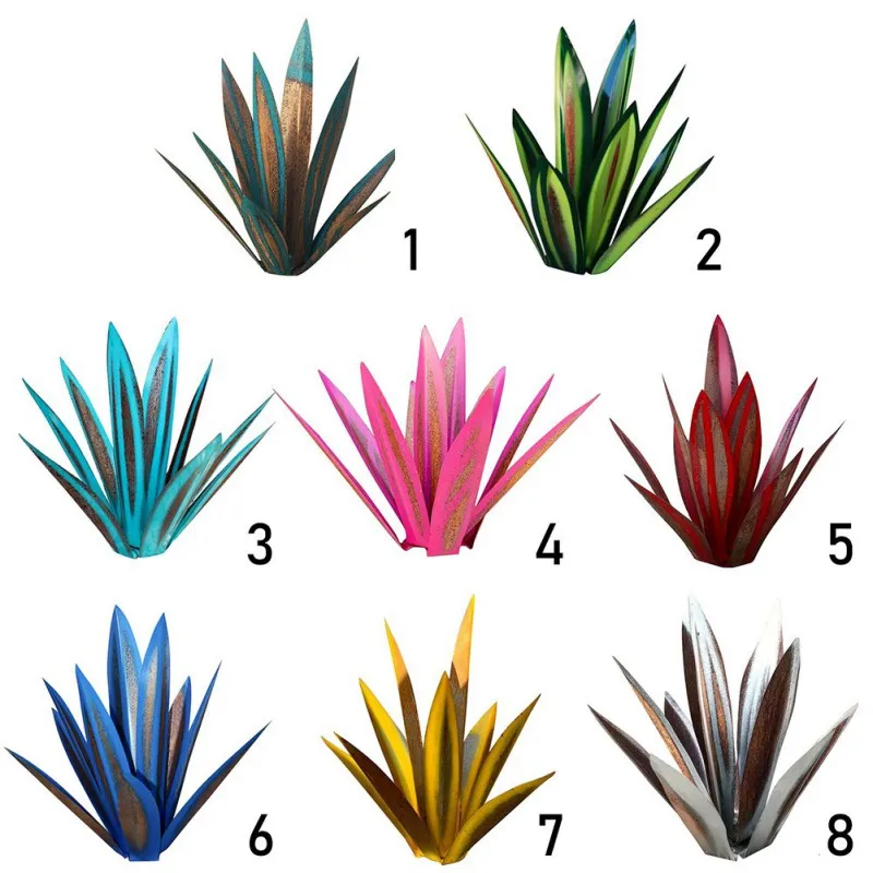 

Sculpture Agave Decor Metal Agave Plant Garden Yard Art Decor Home Ornaments for Outdoor Stakes Figurines New