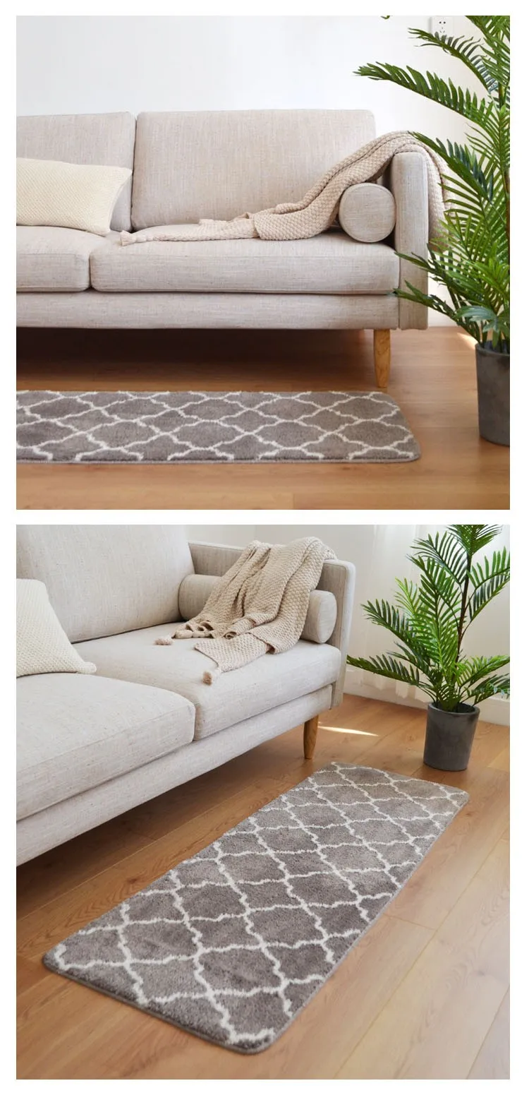 Moroccan Trellis Design Area Rug, traditional lattice bedside carpet,Modern Design Perfect for Any Floor