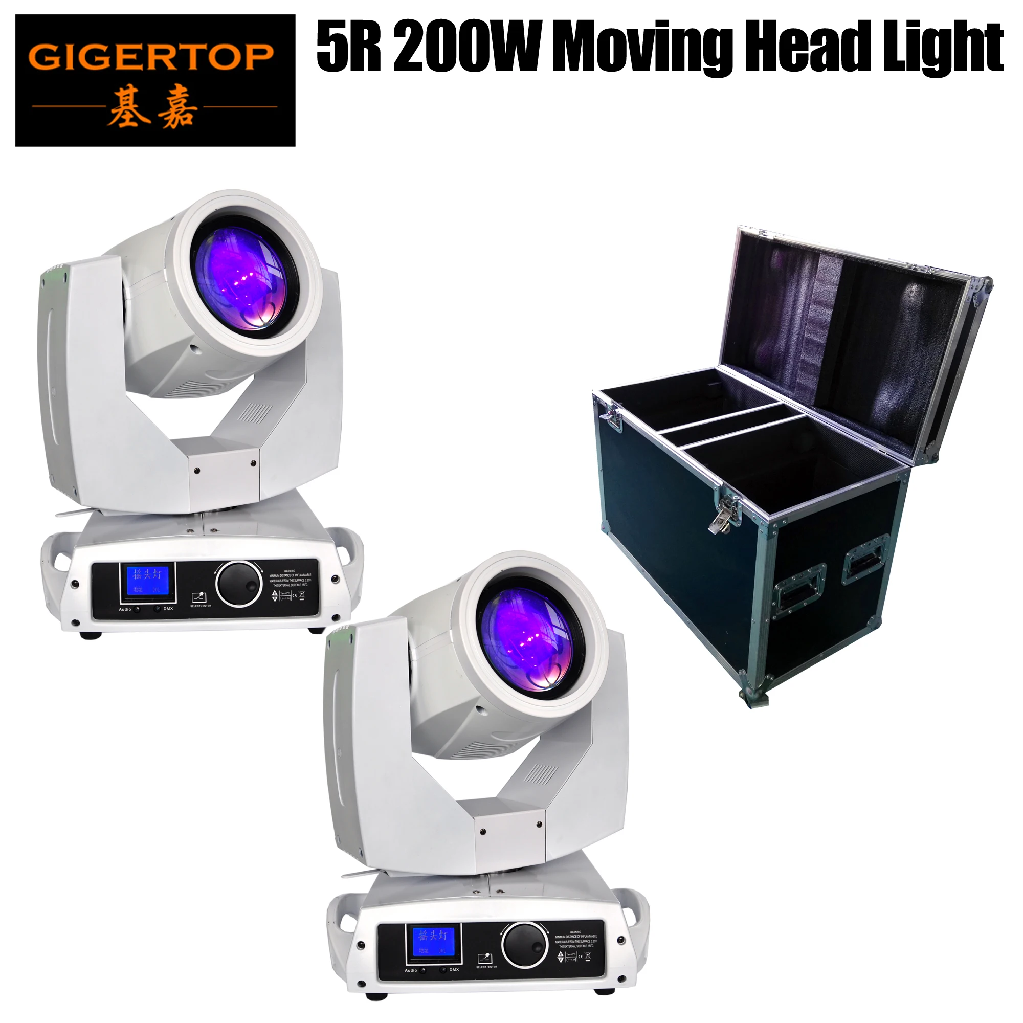 

TIPTOP 2 x 200W 5R with 2in1 road case Sharpy Beam Moving Head dj disco party stage light show white color housing Original Lamp