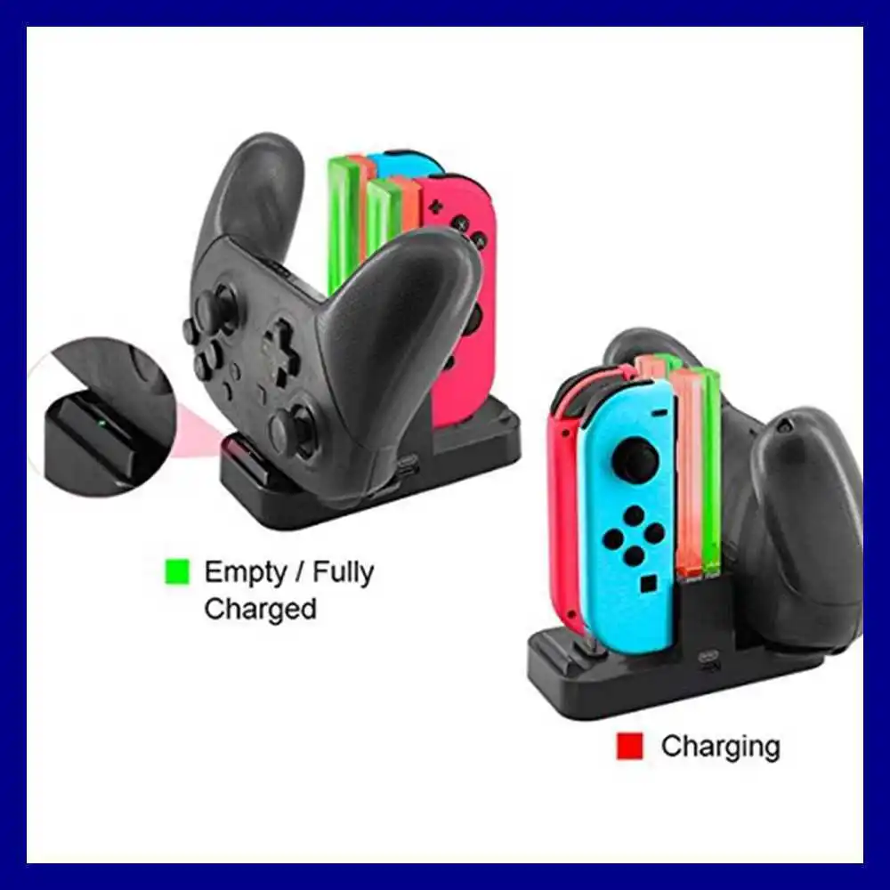 Многофункциональная зарядная док-станция для Nintendo Switch Controller светодиодный