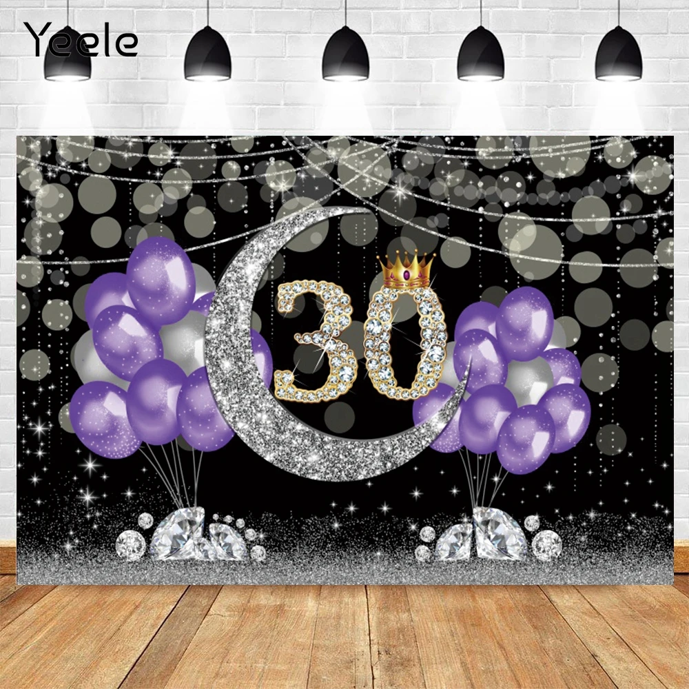 Фон Yeele для фотосъемки на 30 й день рождения декор вечеринки сверкающий Алмазный