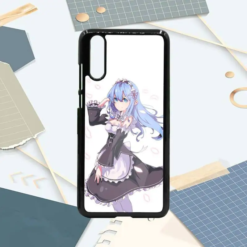 

Hot Anime ReZERO Ram Rem Phone Case PC For Samsung galaxy S note 8 9 20 10 e lite2019 plus pro ultra