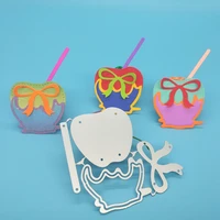 new metal cutting template for apple shaped beverage cups with straws diy scrapbooking card making embossing crafts