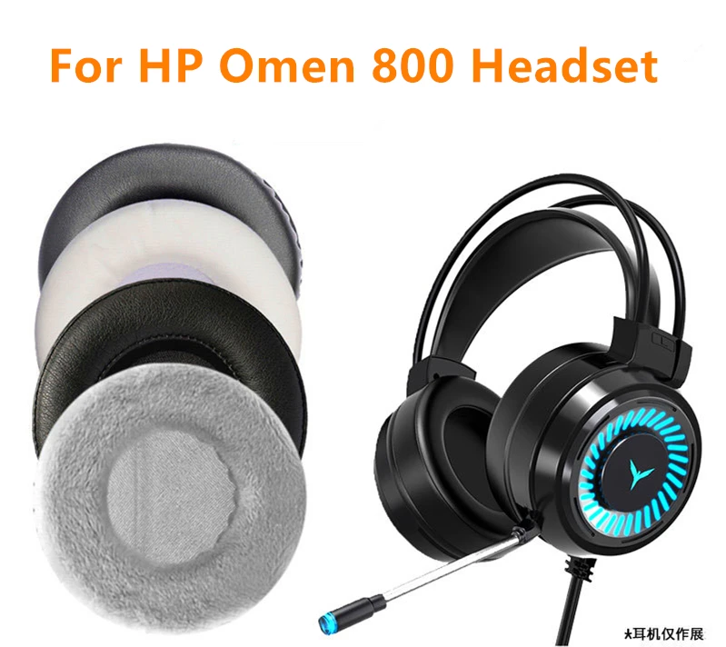 

New Replacement Ear Pads for HP Omen 800 Headset Parts Leather Earpads Cushion Velvet Earmuff Headphone Sleeve Cover