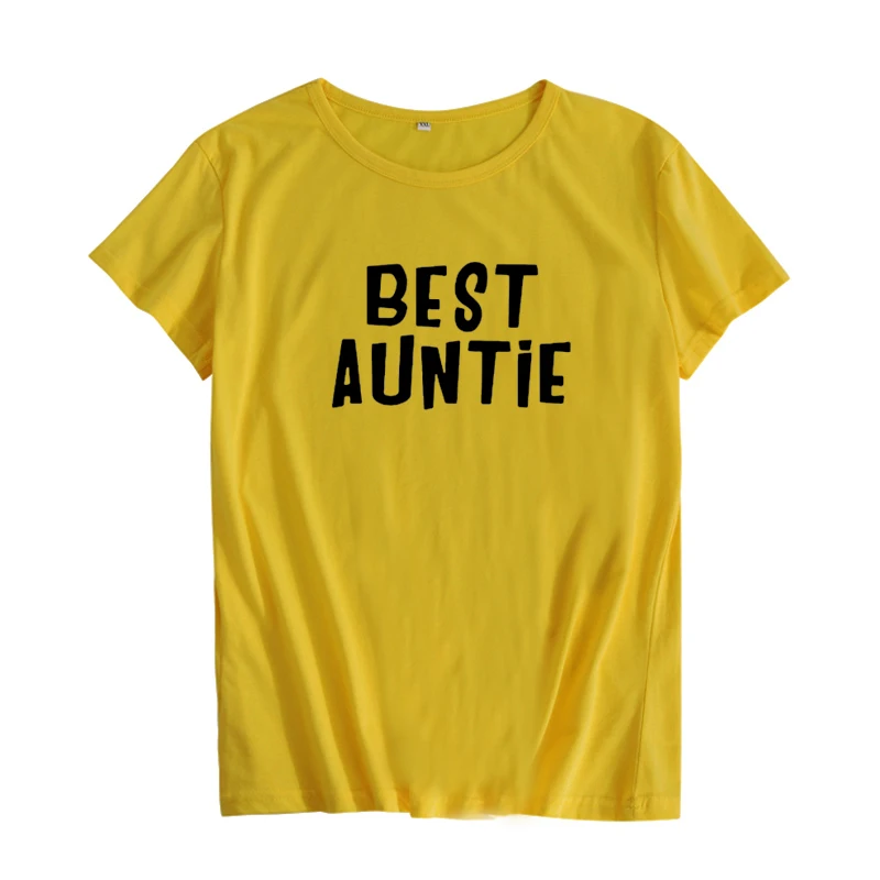 Новая Подарочная футболка с надписью Лучшая тетя черно белая Женская Модная