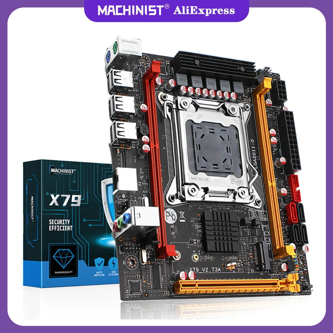 

MACHINIST X79 материнская плата LGA 2011 поддержка DDR3 REG ECC/NON-ECC ОЗУ память Xeon E5 V1 V2 процессор ЦП M.2 NVME NGFF V2.73A