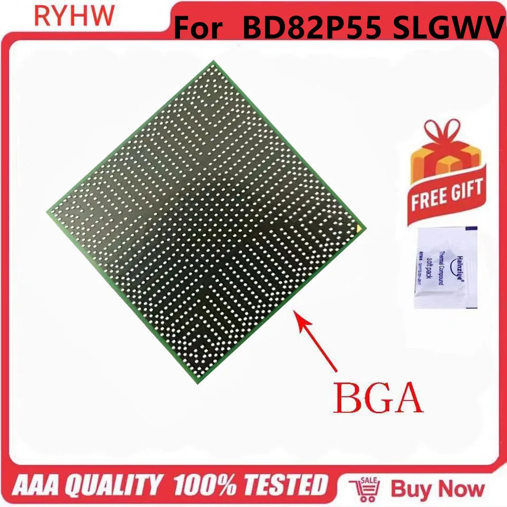 1-10 шт. 100% протестированный очень хороший продукт BD82P55 SLGWV bga чип с шариками IC чипы -
