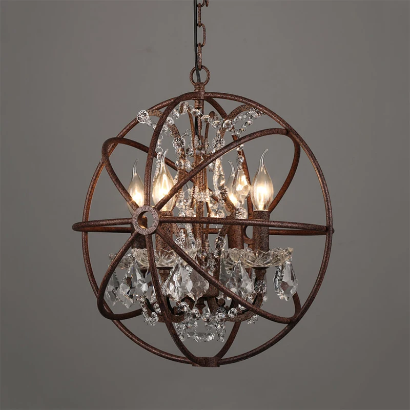 Деревенская Круглая Люстра Orb светодиодный светильник для фермерского дома на