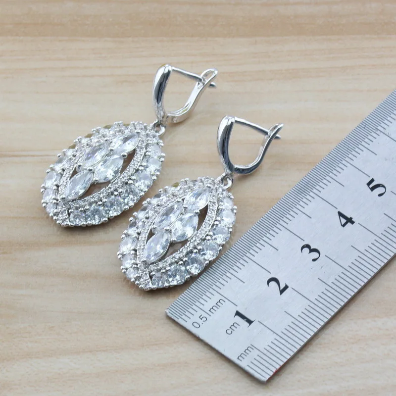 Австрийский натуральный белый камень CZ серебряный цвет женские свадебные