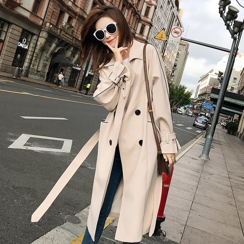 

KMETRAM весеннее пальто женская одежда 2021 корейский тренчкот Женские винтажные длинные пальто Модная Верхняя одежда Casaco Feminino MY2550