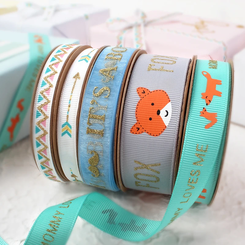 Лента из полиэстера с буквенным принтом 10 ярдов|Ленты для шитья| |