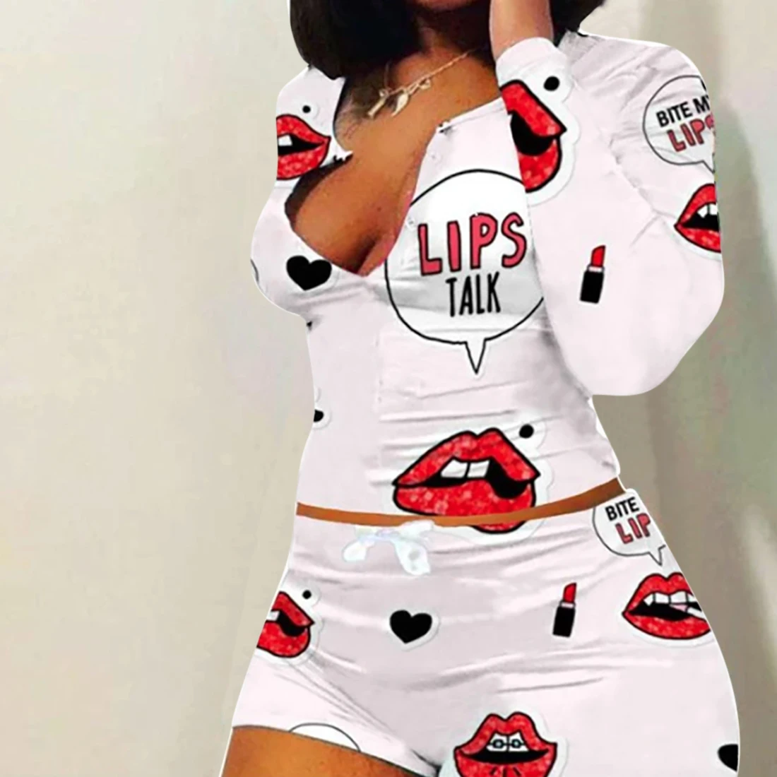 Пикантная женская пижама-комбинезон одежда для сна пижама ночная рубашка