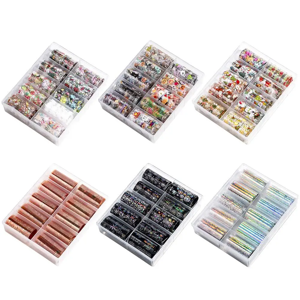 

Transfer Foil Nails Stickers Long-lasting Beauty Delicate and Compact Christmas Adhesive Manicure Decals DIY Nail Art
